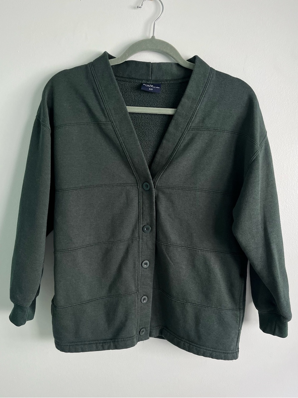 Cozy TRULY Dark Green Women’s Button-Front Fall Cardigan